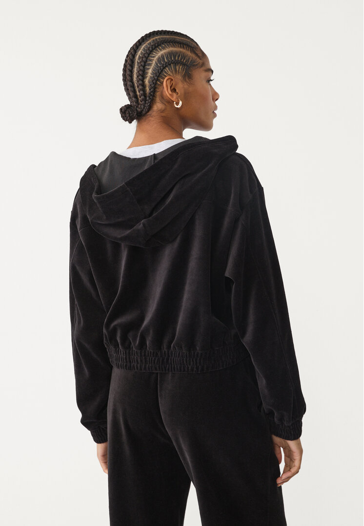 sudadera capucha terciopelo