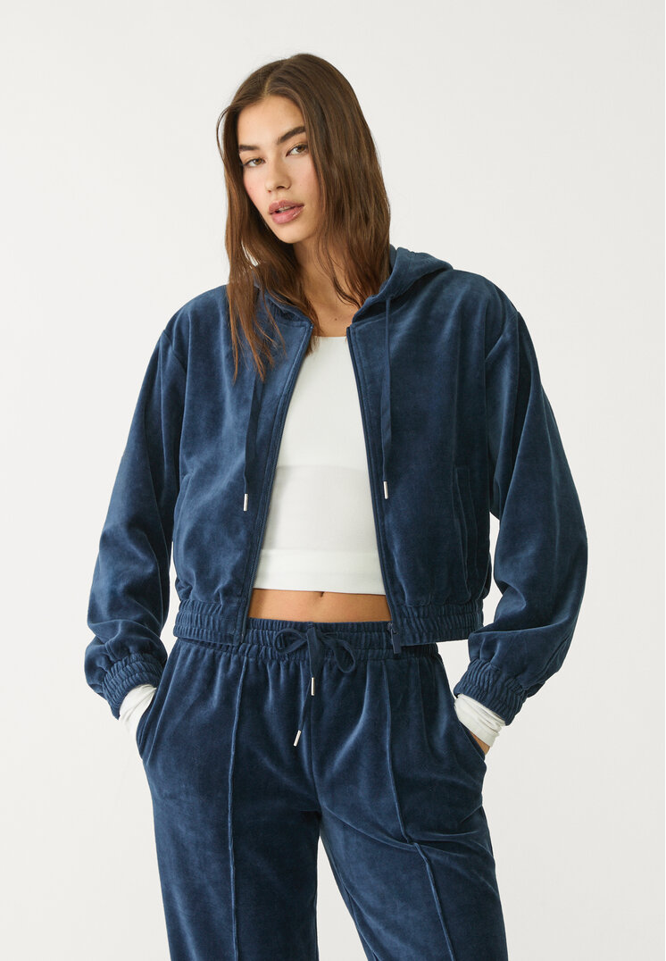 sudadera capucha terciopelo