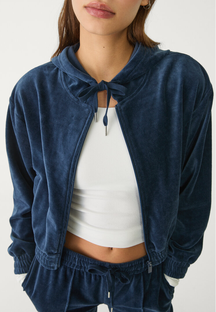 sudadera capucha terciopelo