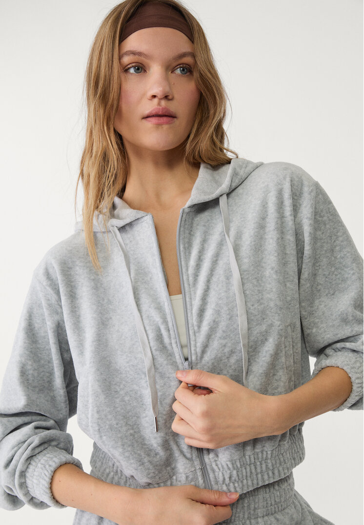 sudadera capucha terciopelo