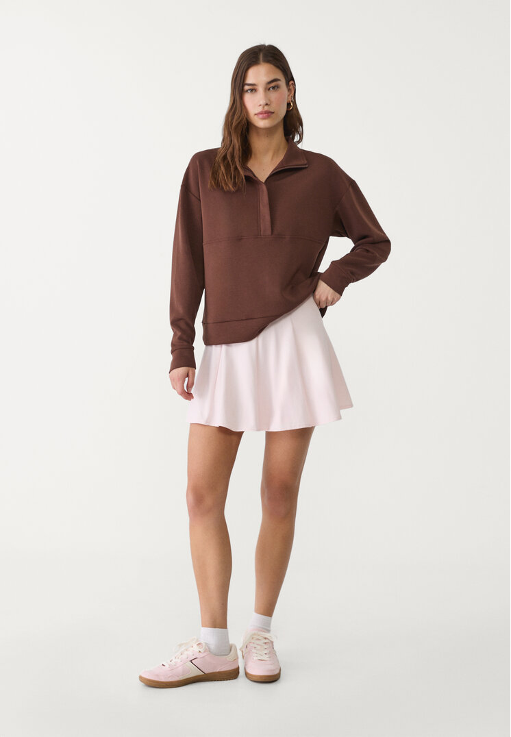 sudadera cremallera tacto suave