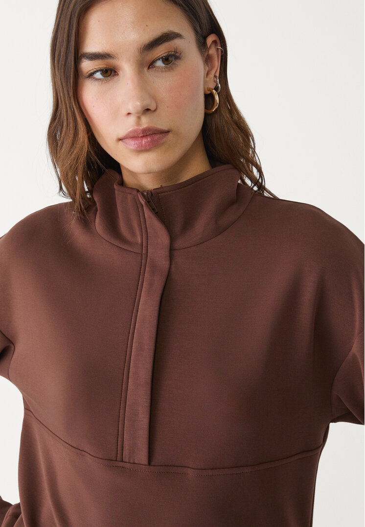 sudadera cremallera tacto suave
