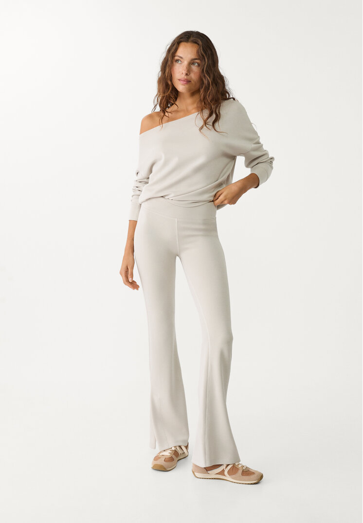 Stradivarius Pantaloni Evazați Fini Gri S