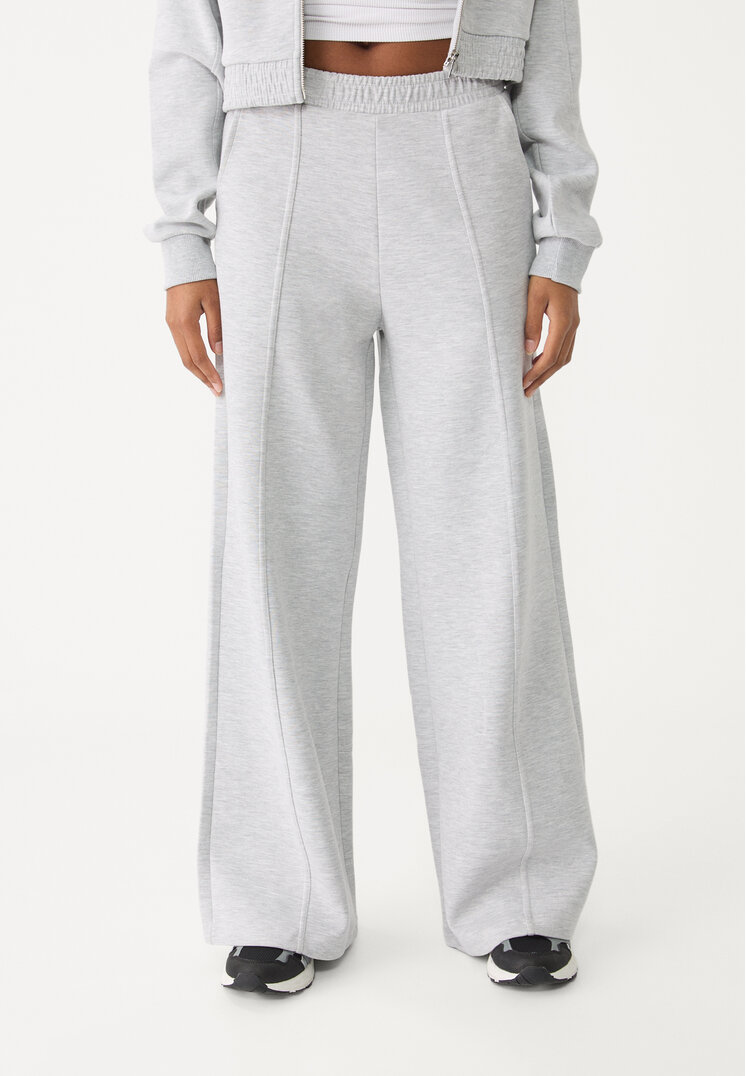 pantalon wide leg tacto suave
