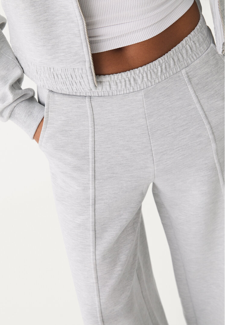 pantalon wide leg tacto suave
