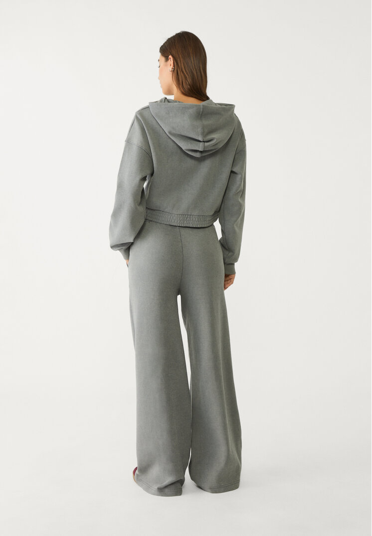 pantalon wide leg tacto suave