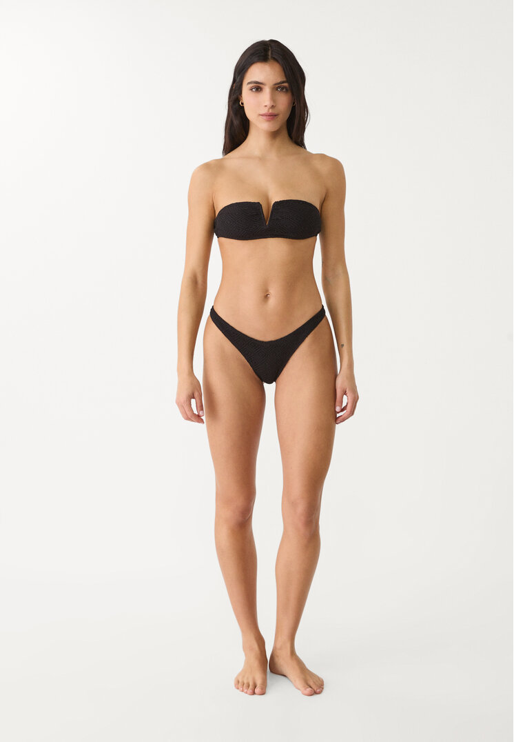 top bikini bandeau v crochet