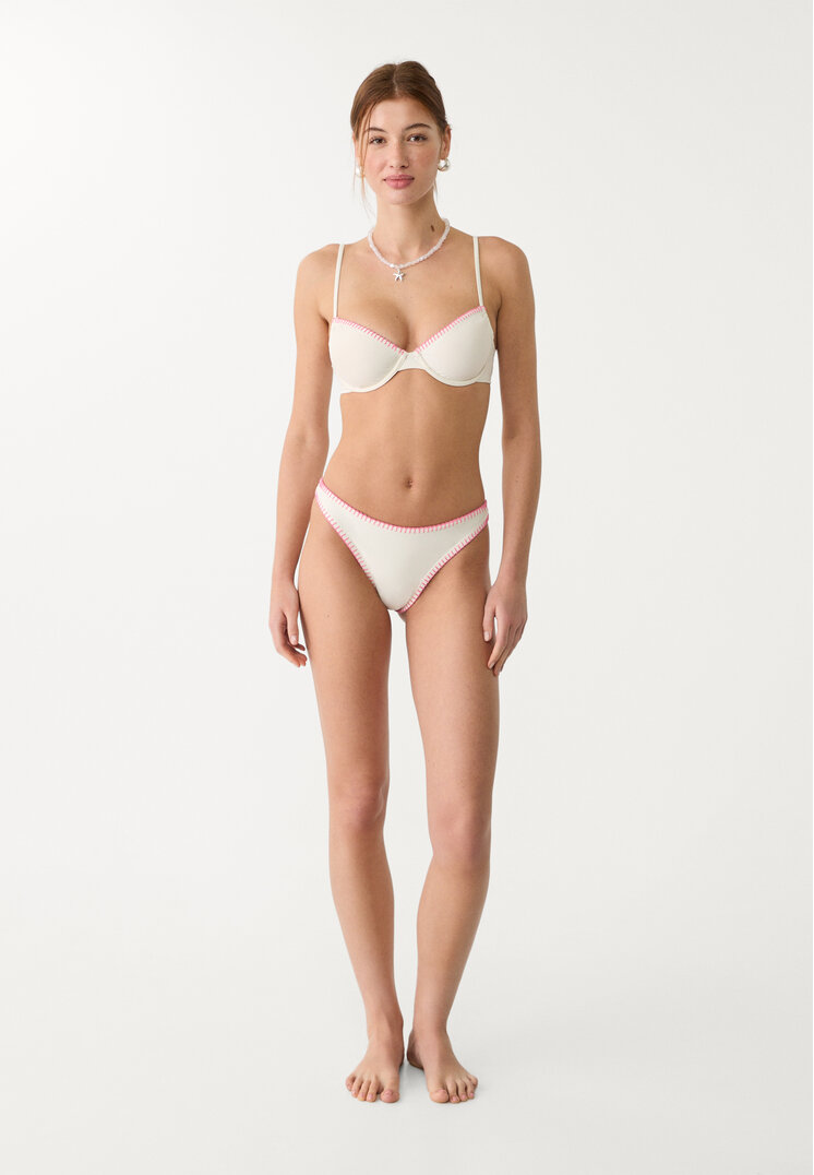 top bikini balconette bordados