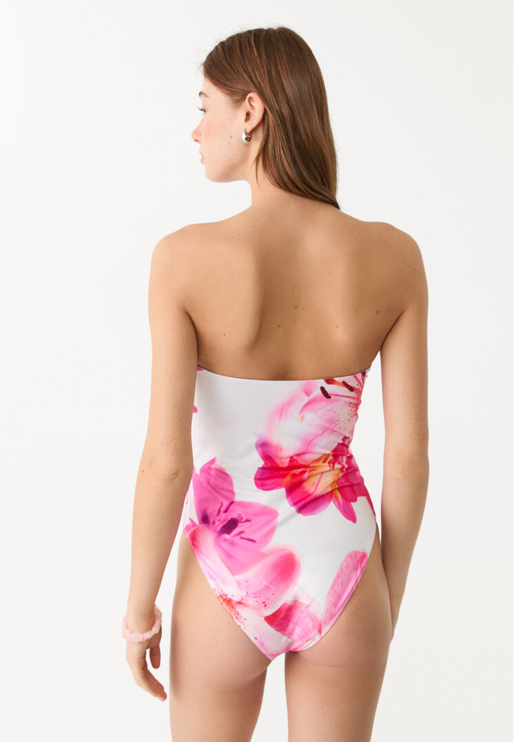 banador bandeau flor