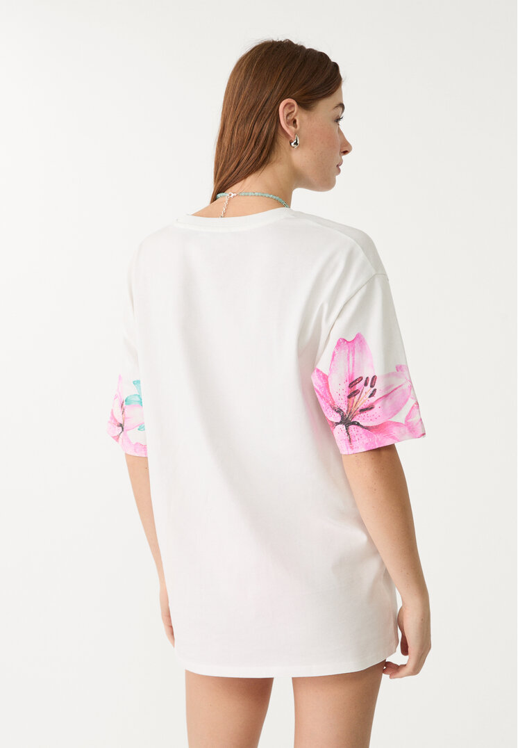 camiseta oversize heavy cotton estampado