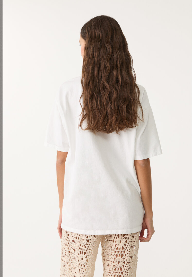 camiseta oversize heavy cotton estampado