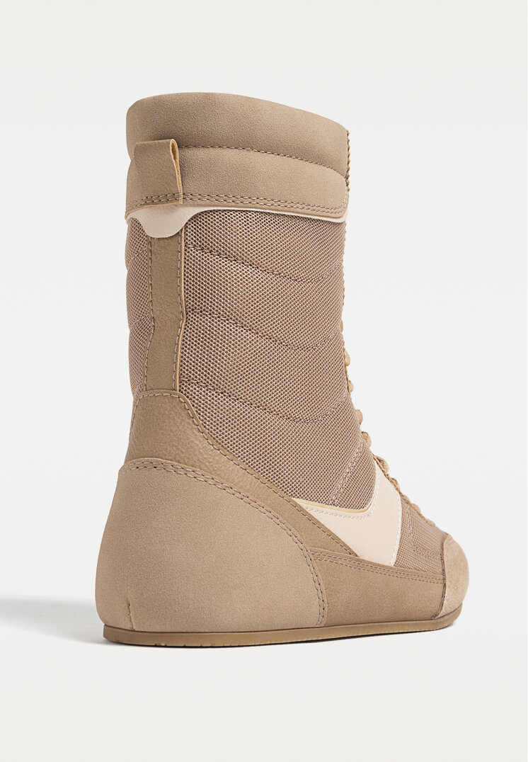 zapatillas botin piel