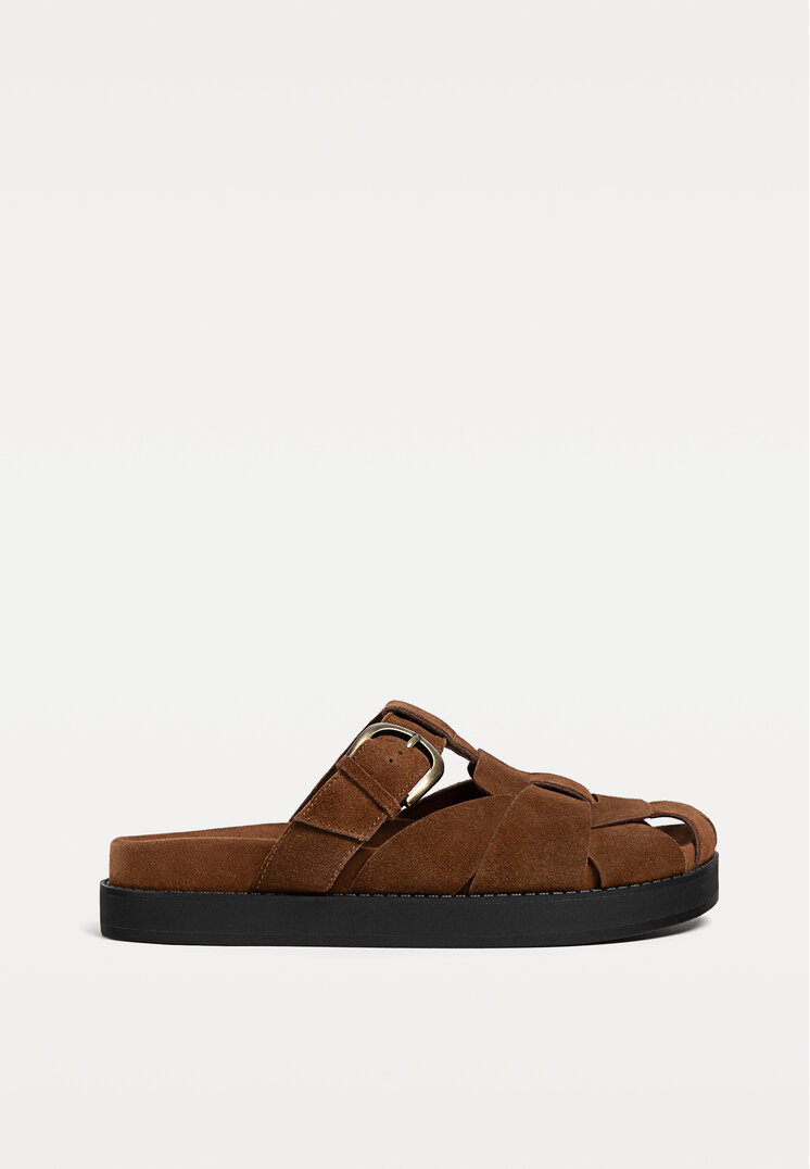 cangrejeras zueco piel