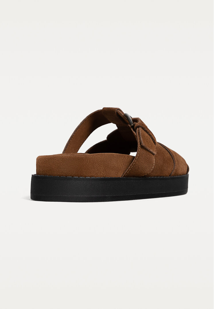 cangrejeras zueco piel