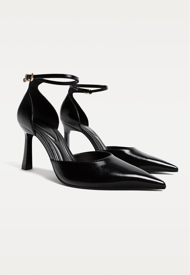 zapatos de tacon de piel