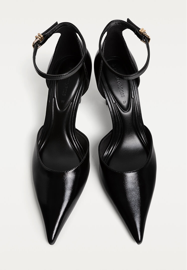 zapatos de tacon de piel