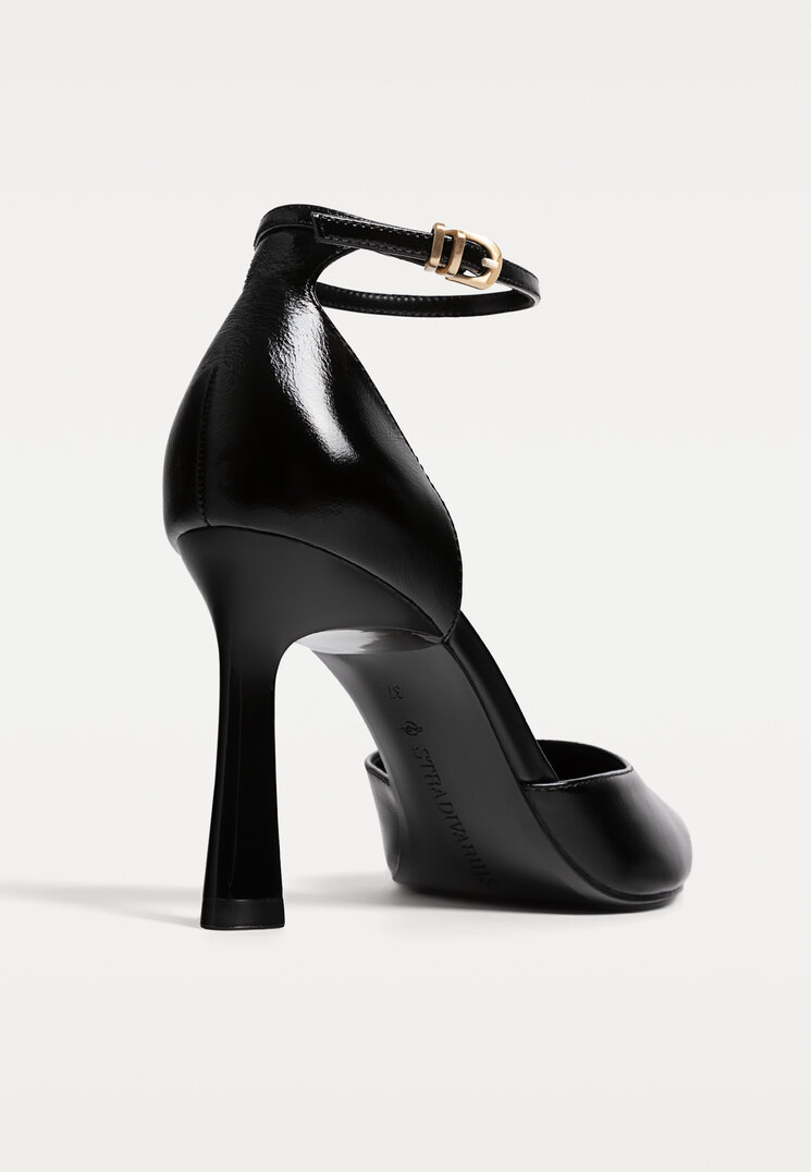 zapatos de tacon de piel