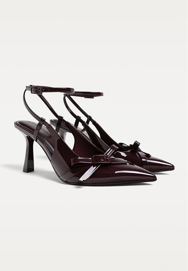 zapatos de tacon lazo