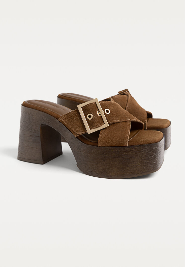 sandalias piel tacon plataforma