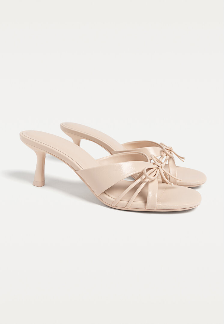 sandalias tacon lazo