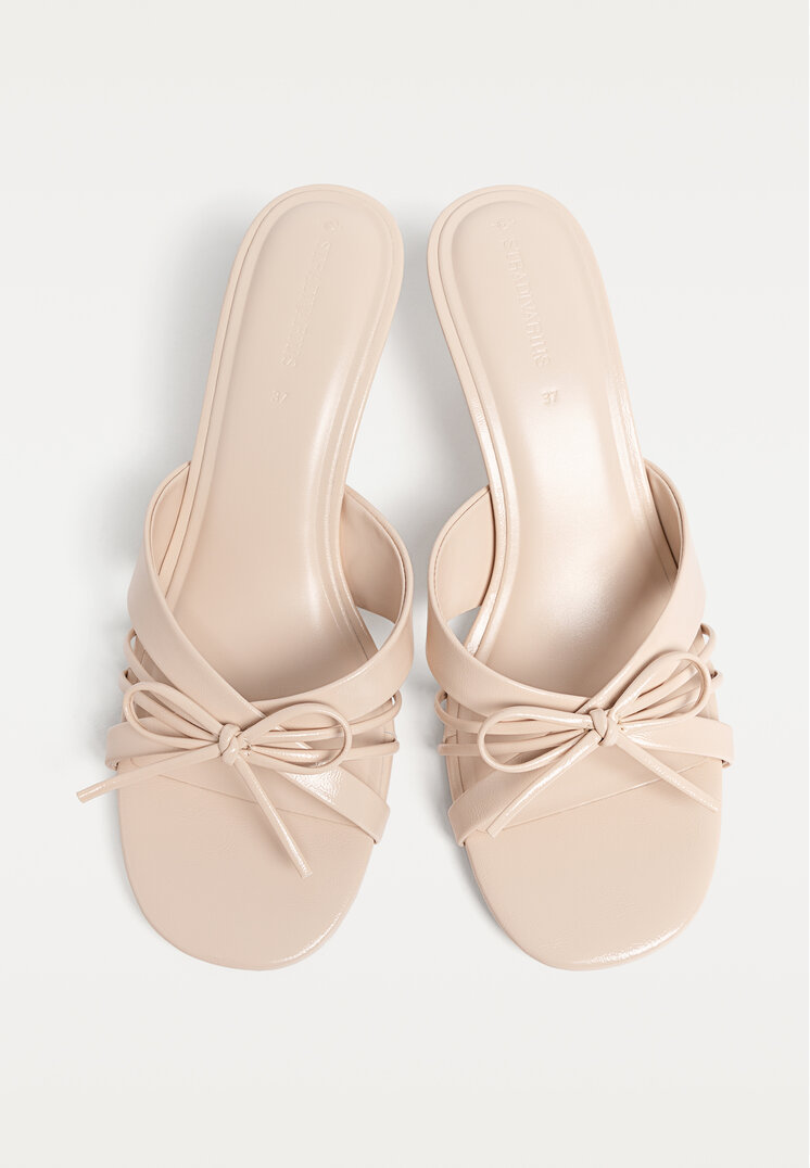 sandalias tacon lazo