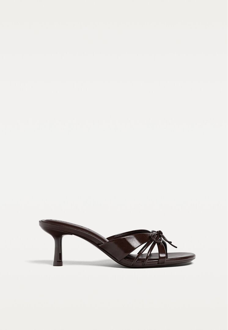 sandalias tacon lazo