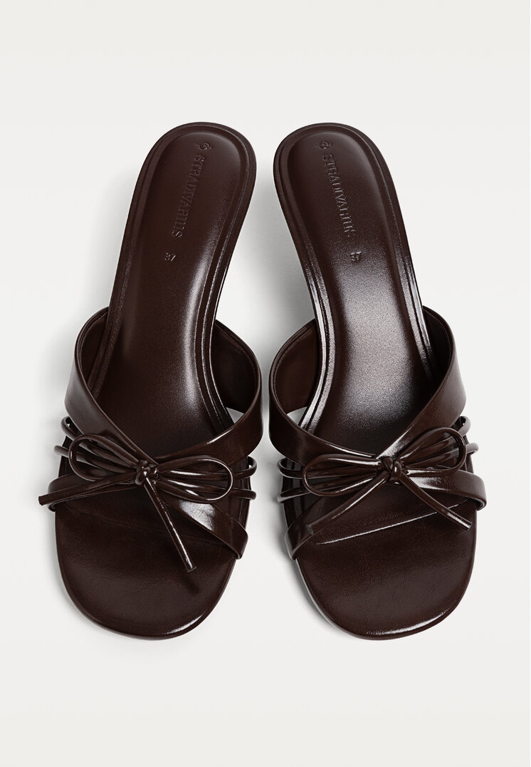 sandalias tacon lazo