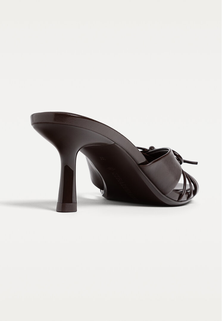 sandalias tacon lazo