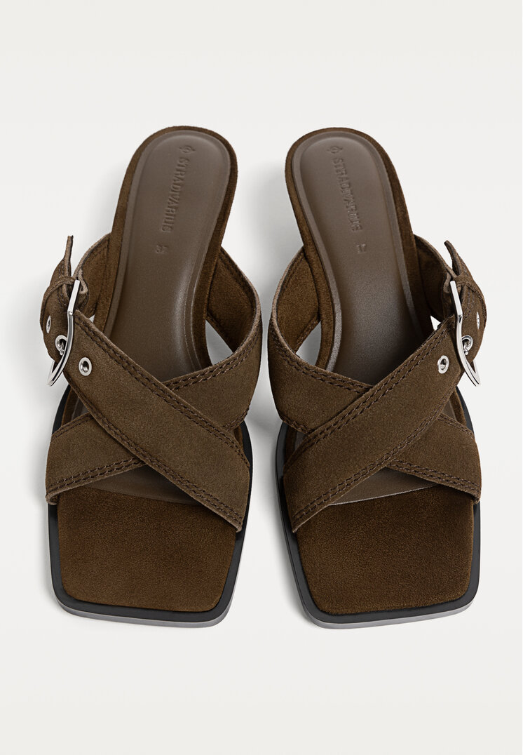 sandalias tiras cruzadas serraje