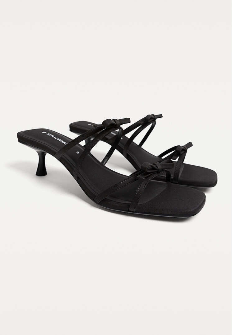 sandalias de tacon lazo