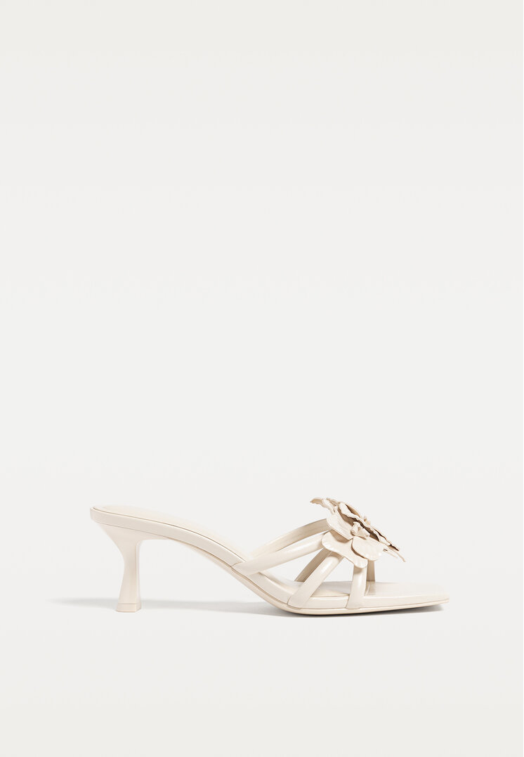 sandalias tacon flores