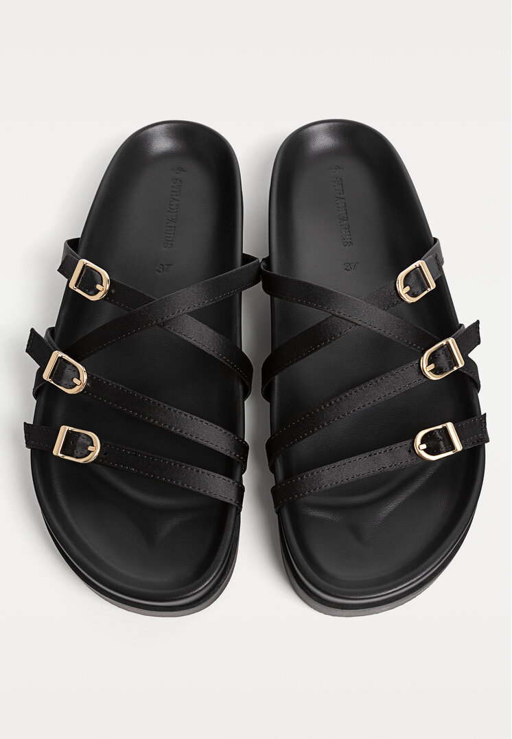 sandalias planas hebillas