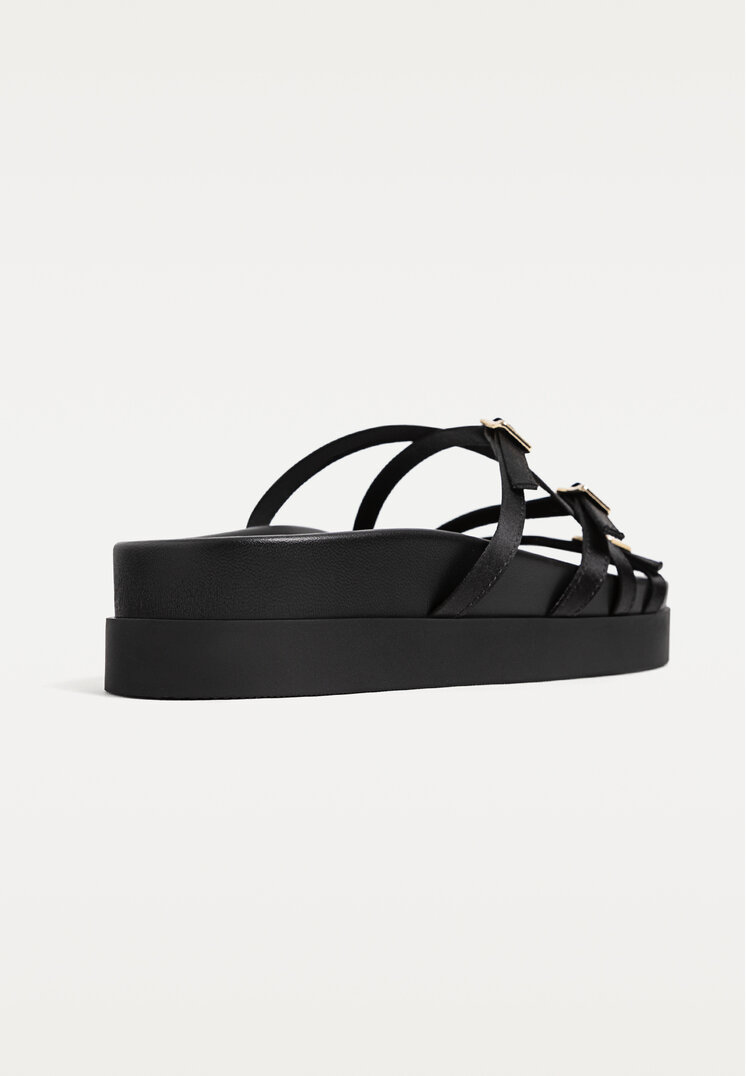 sandalias planas hebillas