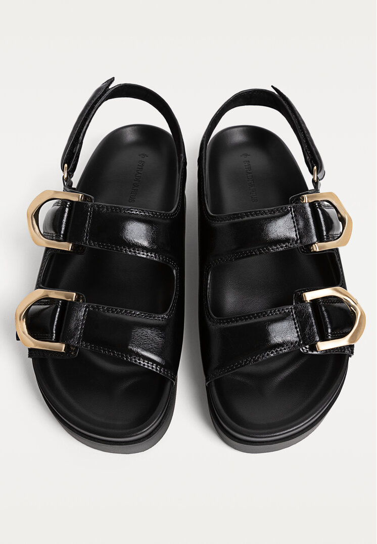 sandalias planas hebillas