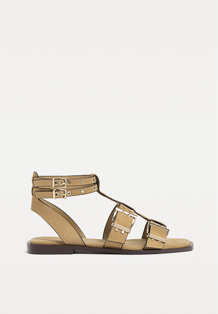 sandalias tiras hebillas