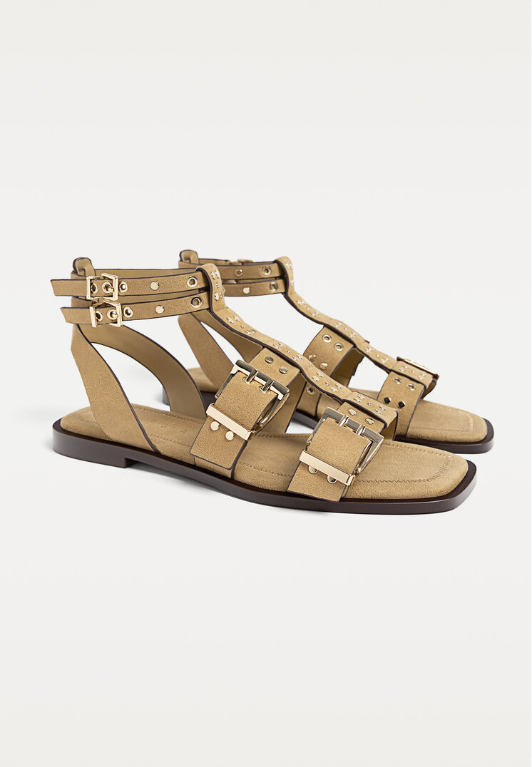 sandalias tiras hebillas