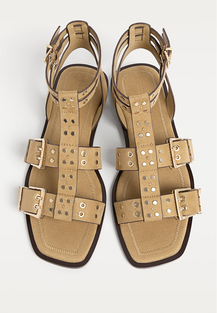 sandalias tiras hebillas