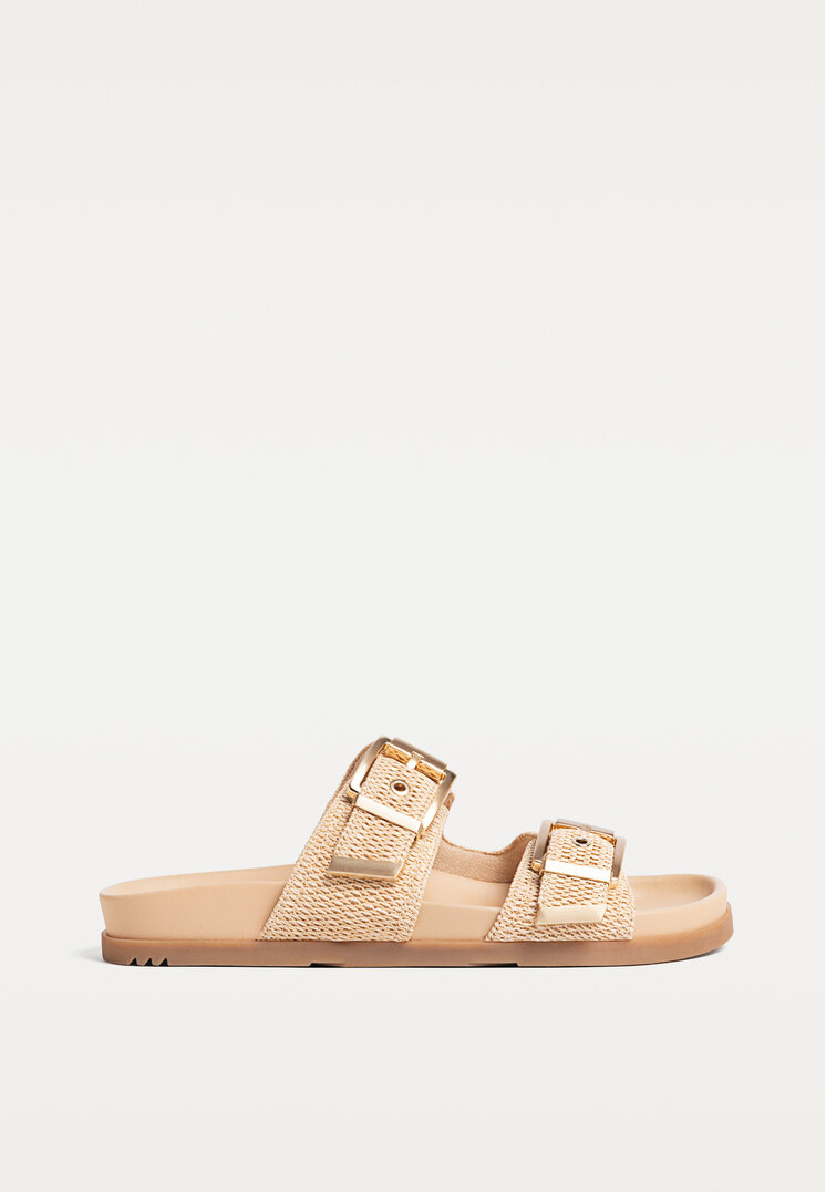 sandalias planas hebillas