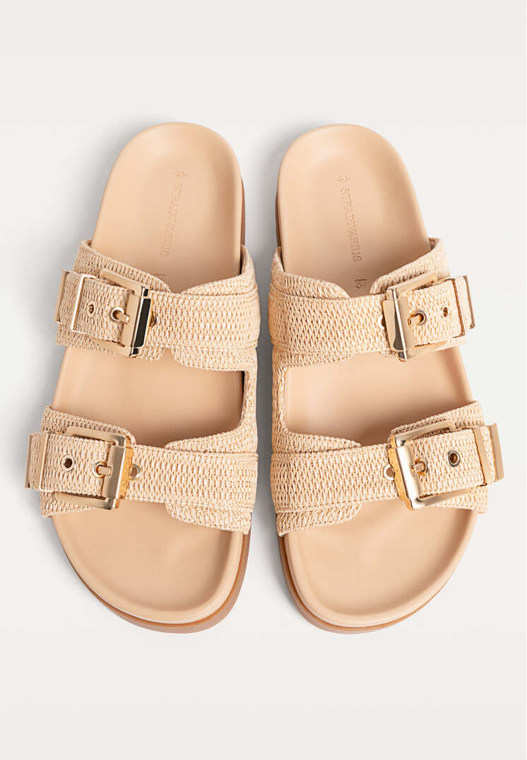 sandalias planas hebillas