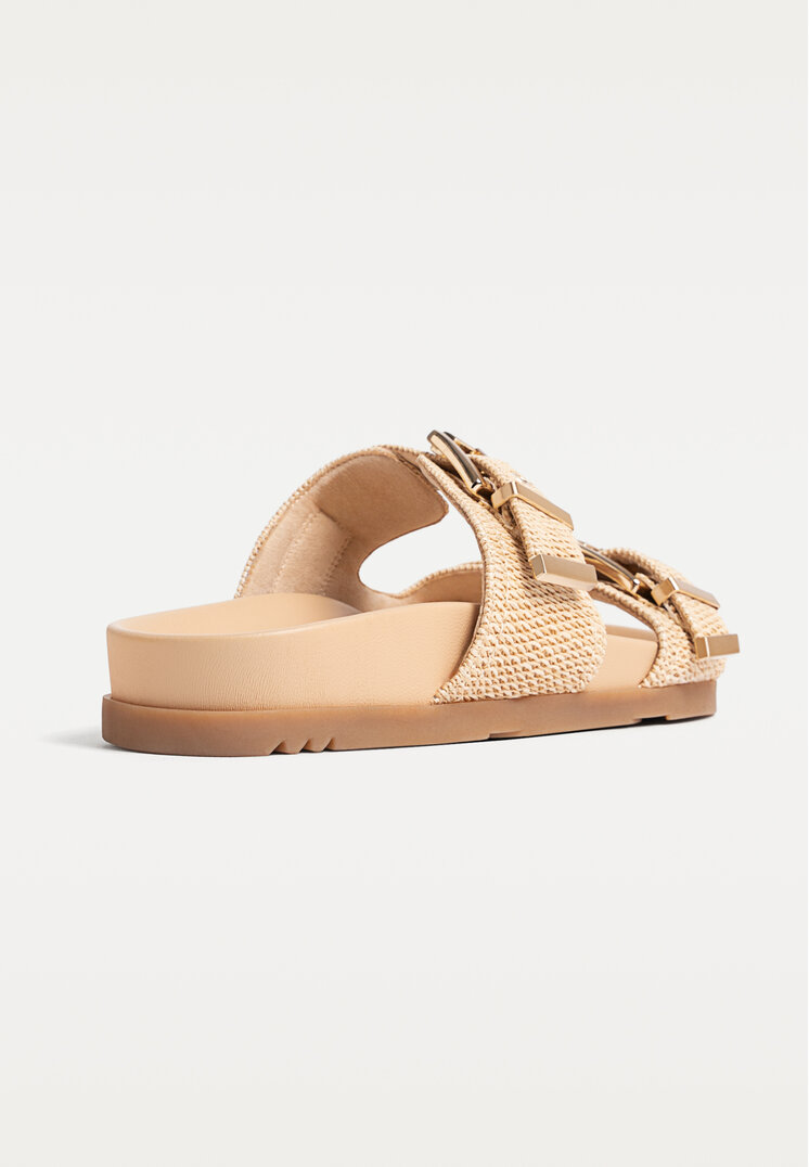 sandalias planas hebillas