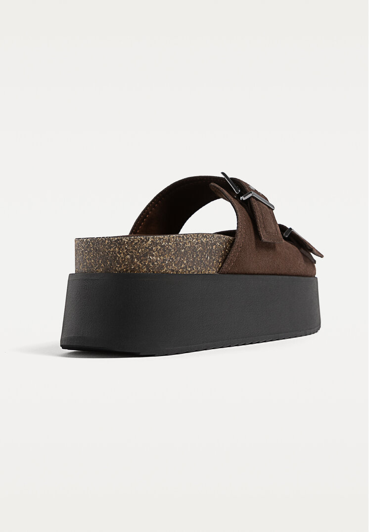 sandalias piel planas hebillas
