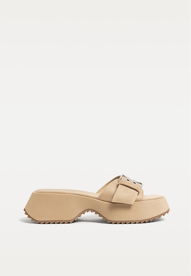 sandalias planas plataforma