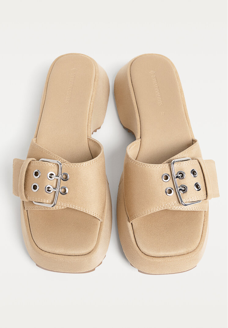sandalias planas plataforma