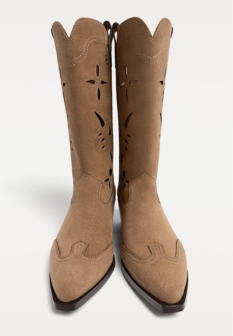 botas cowboy troqueladas