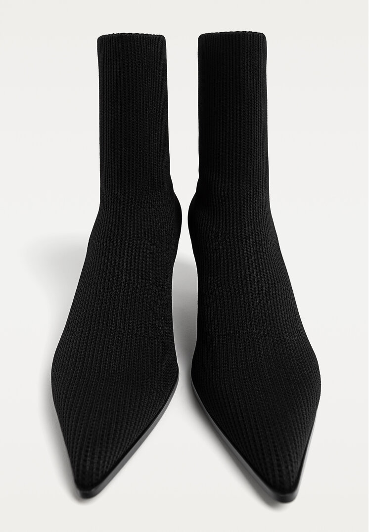 botines de tacon knit