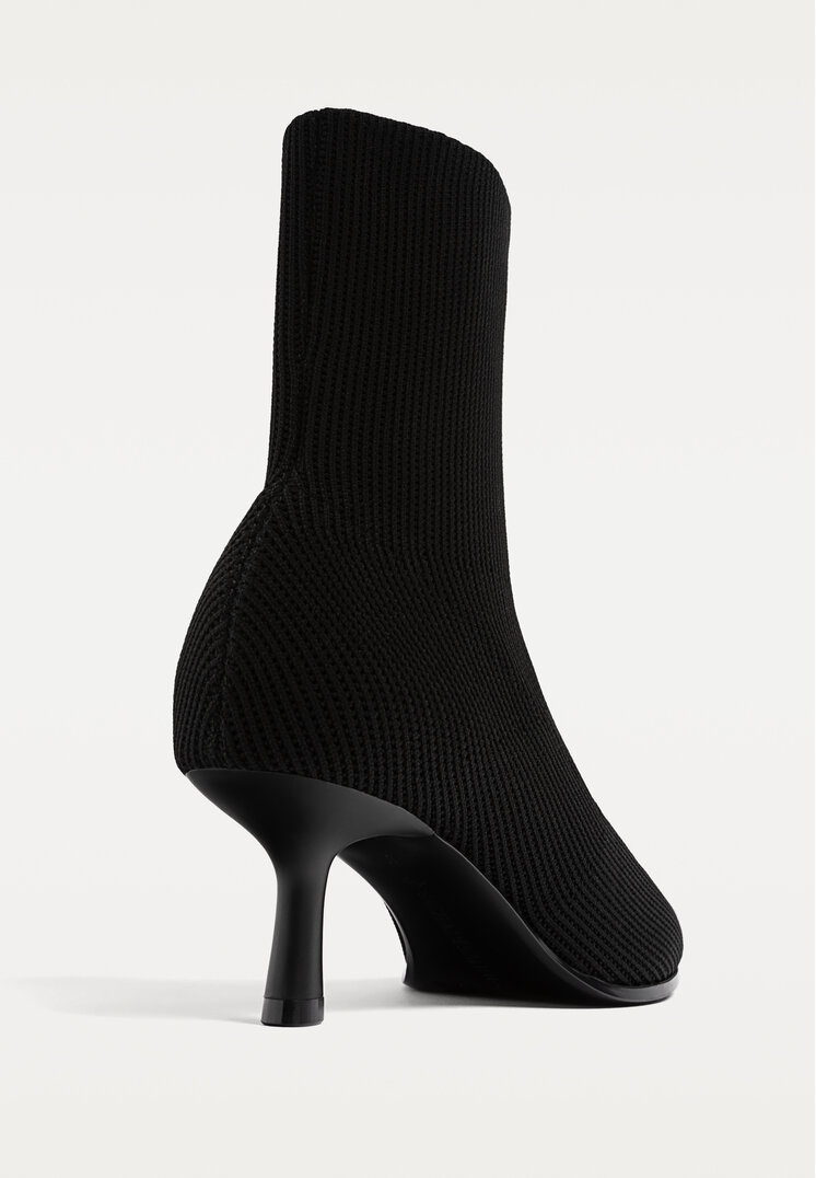 botines de tacon knit