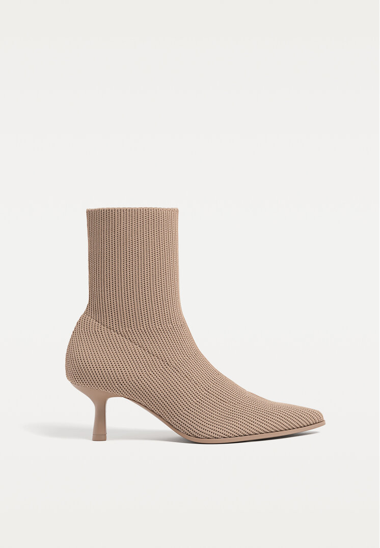 botines de tacon knit