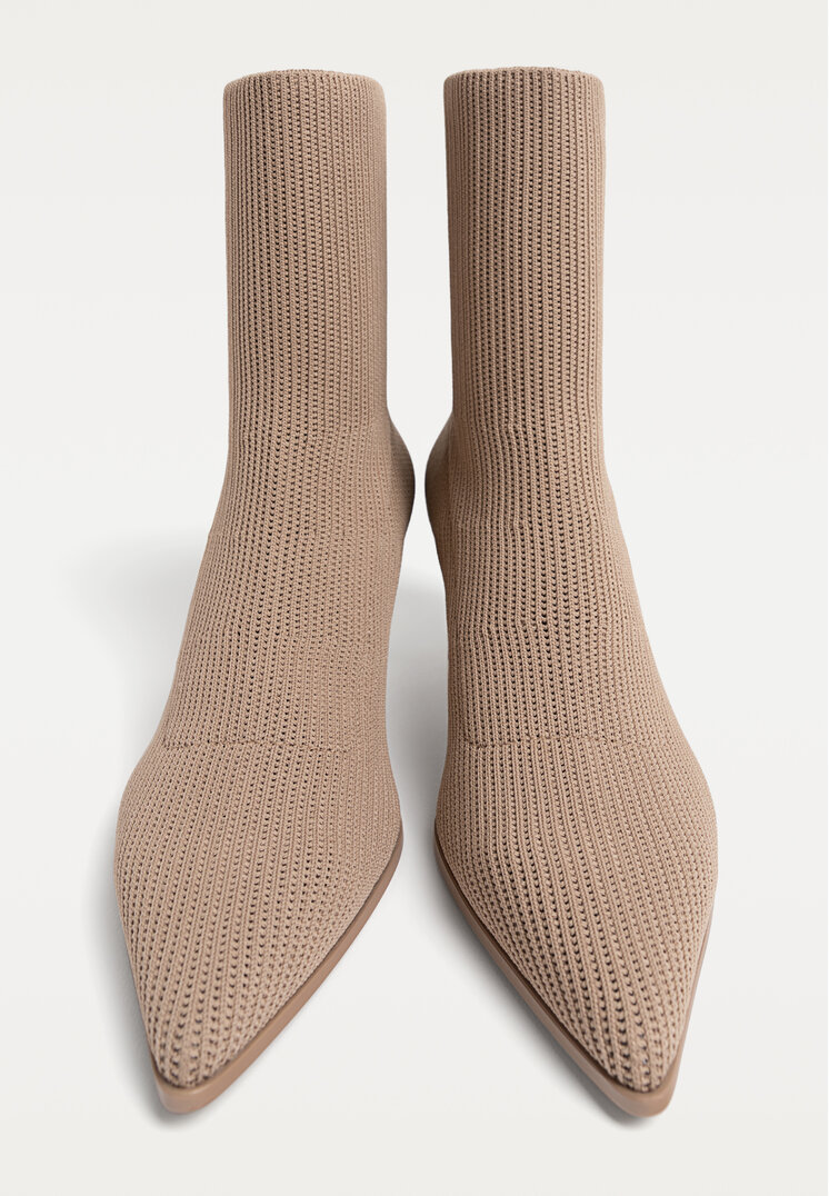 botines de tacon knit
