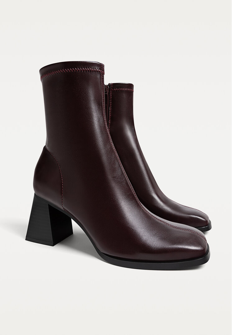 botines tacon ancho