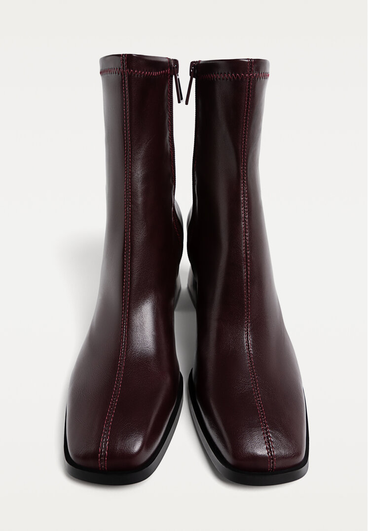 botines tacon ancho